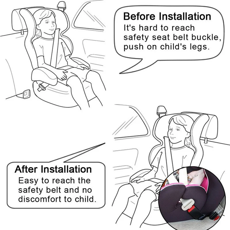 36cm Universal Car Auto Seat Belt Safety Belt Extender Seat Belt Extension Extension Buckle Seat Belts  Padding Extender