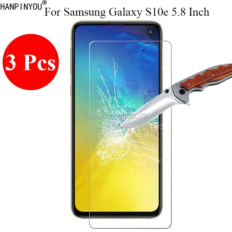 3 Pcs/Lot New 9H 2.5D Tempered Glass Screen Protector For Samsung Galaxy S10e G970FD G970K G970N Protective Film + Clean Tools