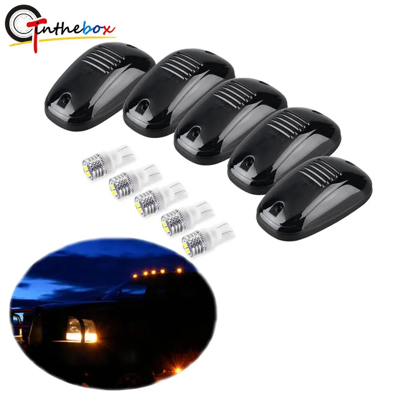 

5pcs Amber/ White/ Red/ Blue LED Cab Rooftop Marker Lamps For Chevrolet Dodge GMC Ford RAM Nissan Toyota Trucks Running Lights