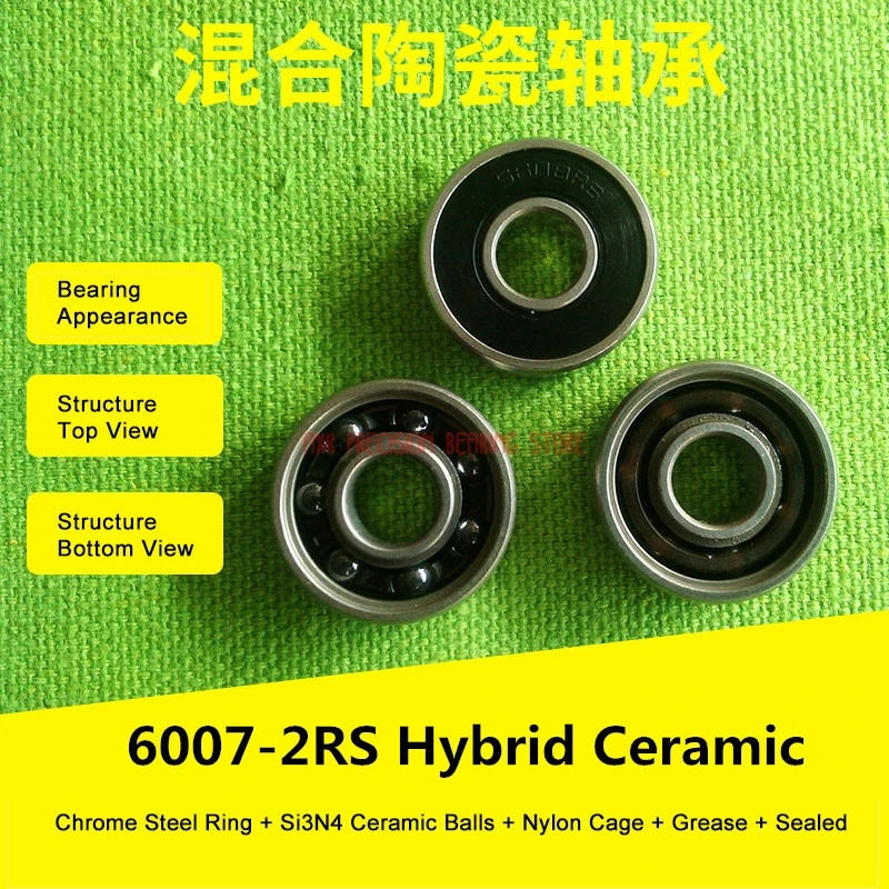 2023 Sale 6007 Hybrid Ceramic Bearing 35x62x14 Mm Abec-1 ( 1 Pc ) Bicycle Bottom Brackets & Spares 6007rs Si3n4 Ball Bearings