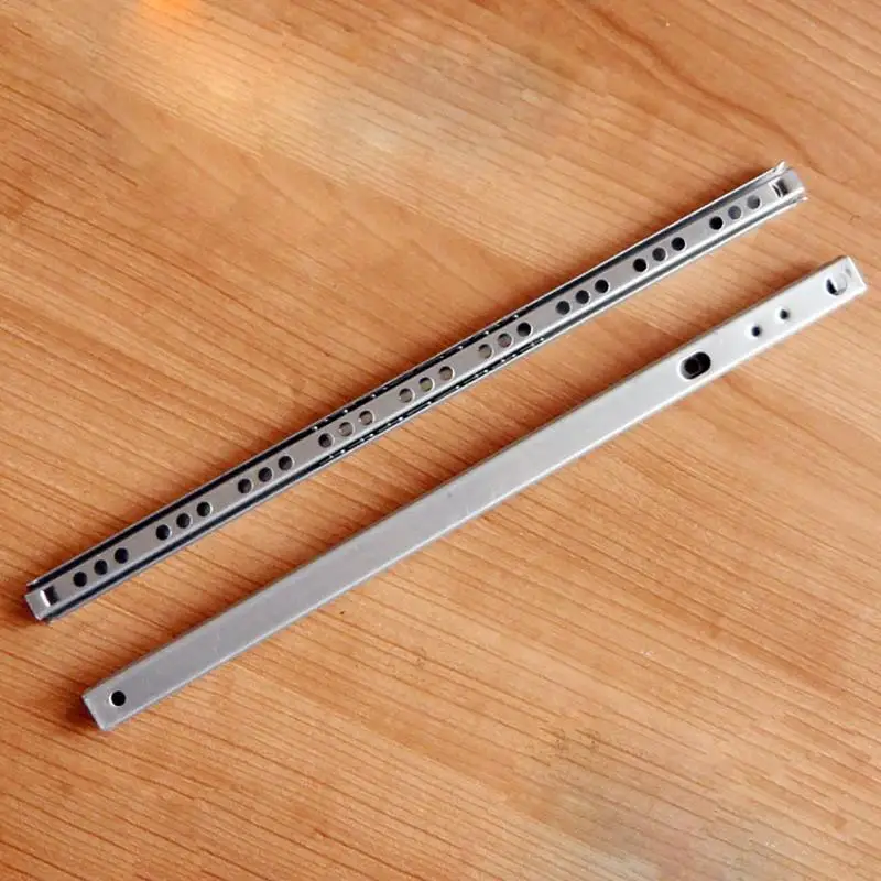 Micro Guide steel Ball 2 Sections 17 Wide Steel Ball 2 Fold Ball Slide Cabinets Drawer Steel Ball 182/246/278/342/406mm #1029