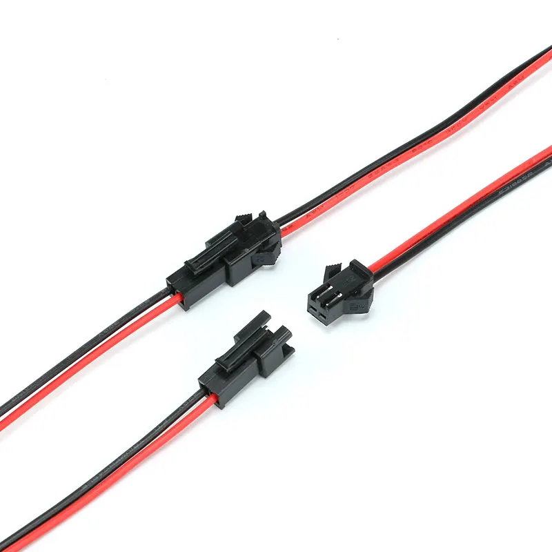 10Pairs/2pairs 10cm Long JST SM 2Pins Plug Male to Female Wire Connector For Led Strip Light Lamp tape Driver CCTV