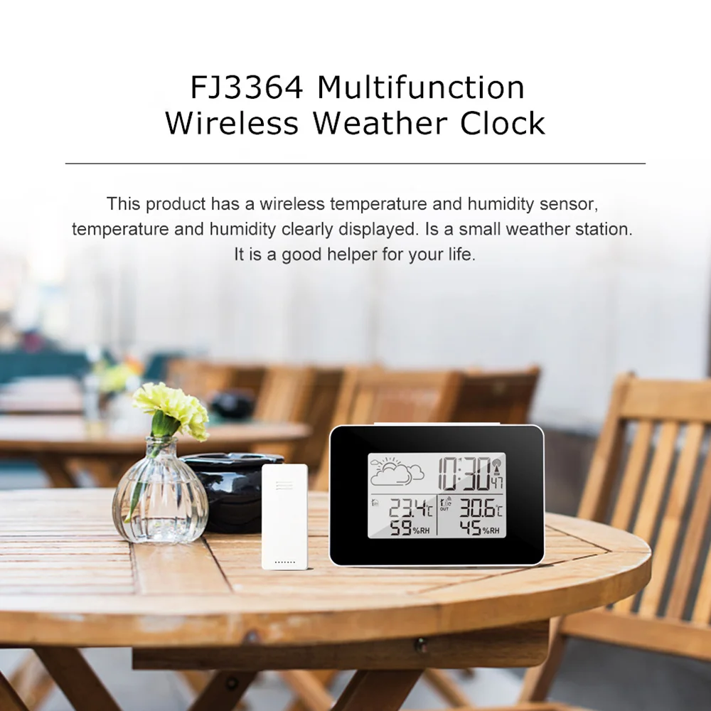 Wireless Weather Station Thermometer LCD Digital Screen Outdoor Forecast Sensor Clock Home Hygrometer Forecast Clocksz будильник