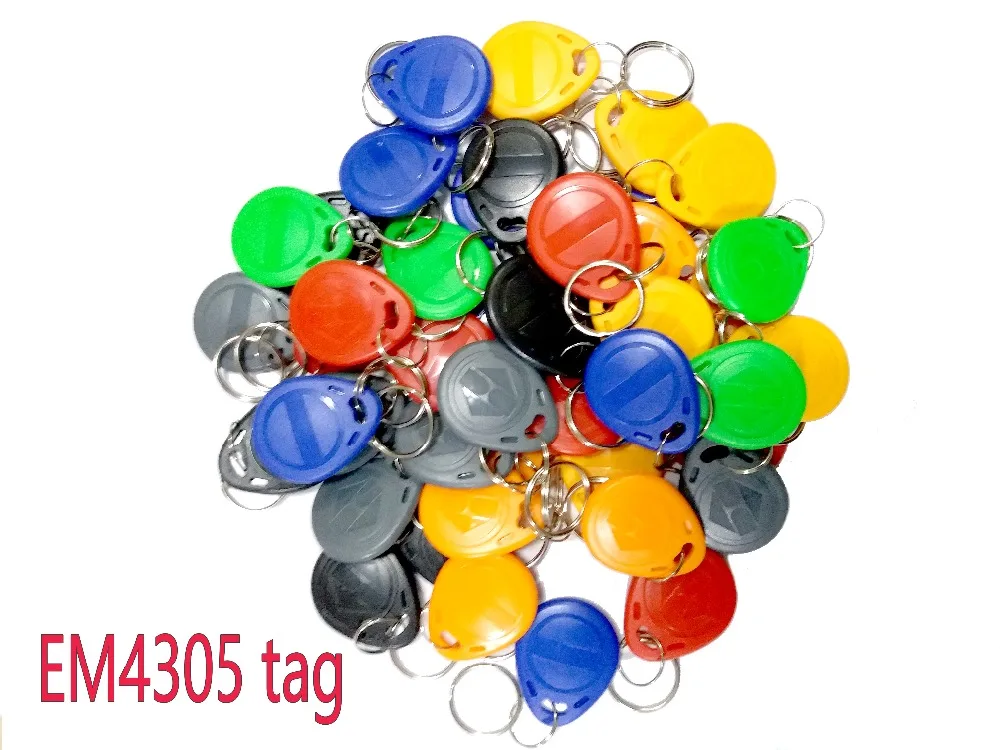 10pcs T5577 EM4305 125KHz Rewritable Writable Rewrite Keyfobs RFID Tag Copy 125KHz card Proximity Token Key Ring Clone Access