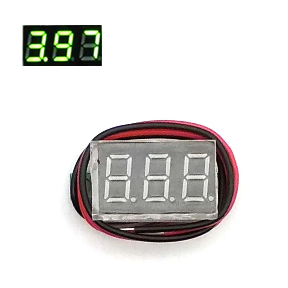 Mini voltímetro con pantalla LCD de 0,36 pulgadas, amperímetro Digital, DC 4,7-30V, LED