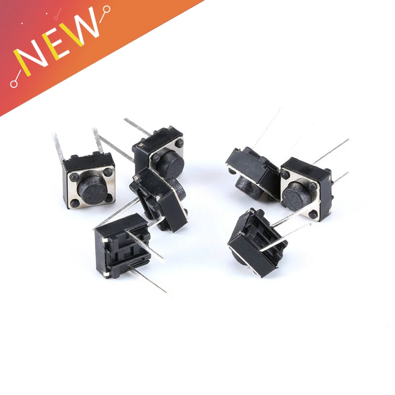 100PCS Tactile Push Button Switch 6x6x5mm 6*6*5 mm 2p Micro Switch Key Switch Tactile Push Button Switches 6x6x5 mm