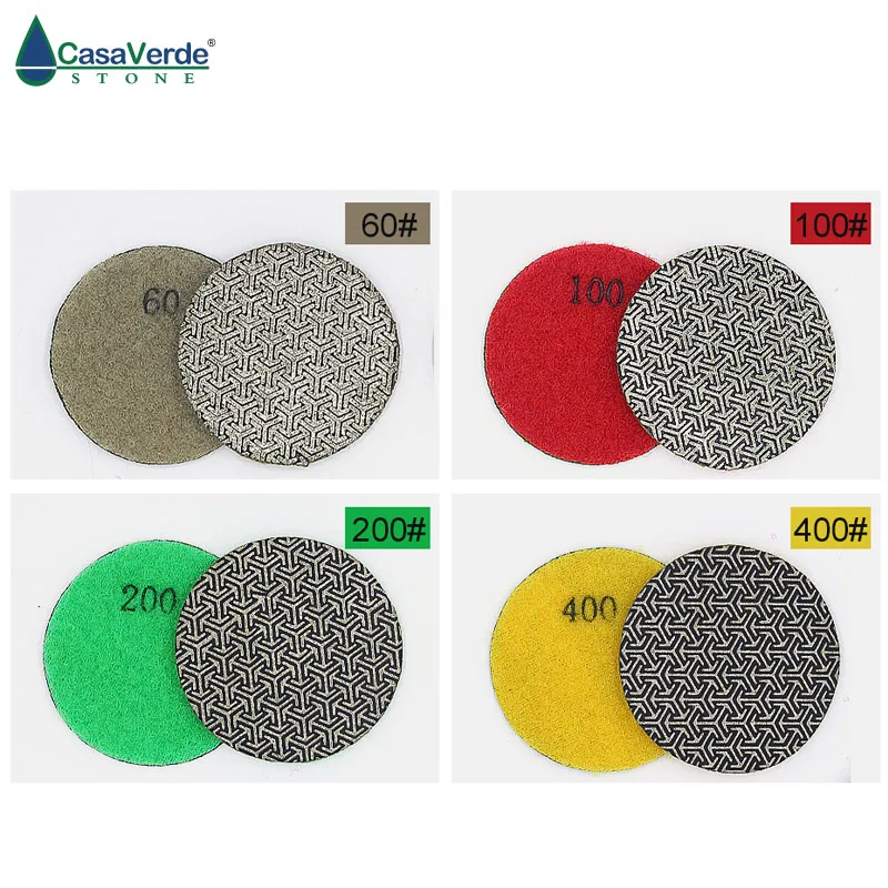 4pcs/set 2 inch diamond 50mm electroplated polishing discs Fast Removal Tile Glass Concrete Stone or Metal Polishing