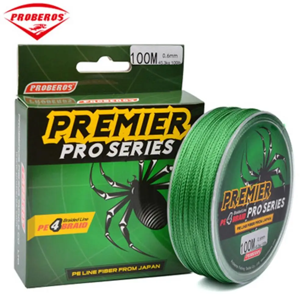 100M PE 4 Braided Fishing Line Premier Series 0.4-10Code 6-100LB Fishing Fly Lines Sturdy Fishing Leashes Rope