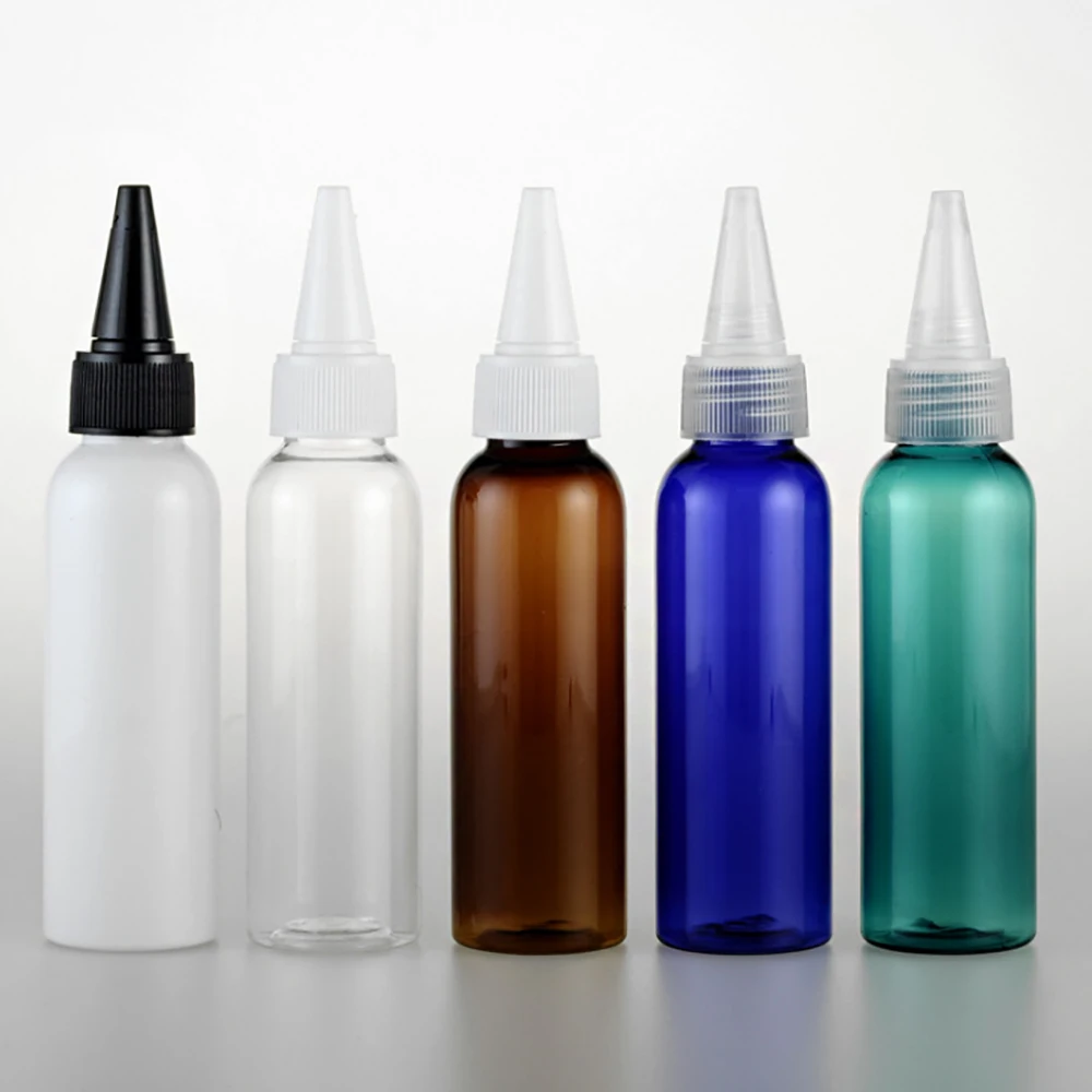 

60ml Plastic Squeezable Bottles Liquid Sample Serum Plastic Bottles Refillable Bottle, 2 oz Toner lotion PET bottles