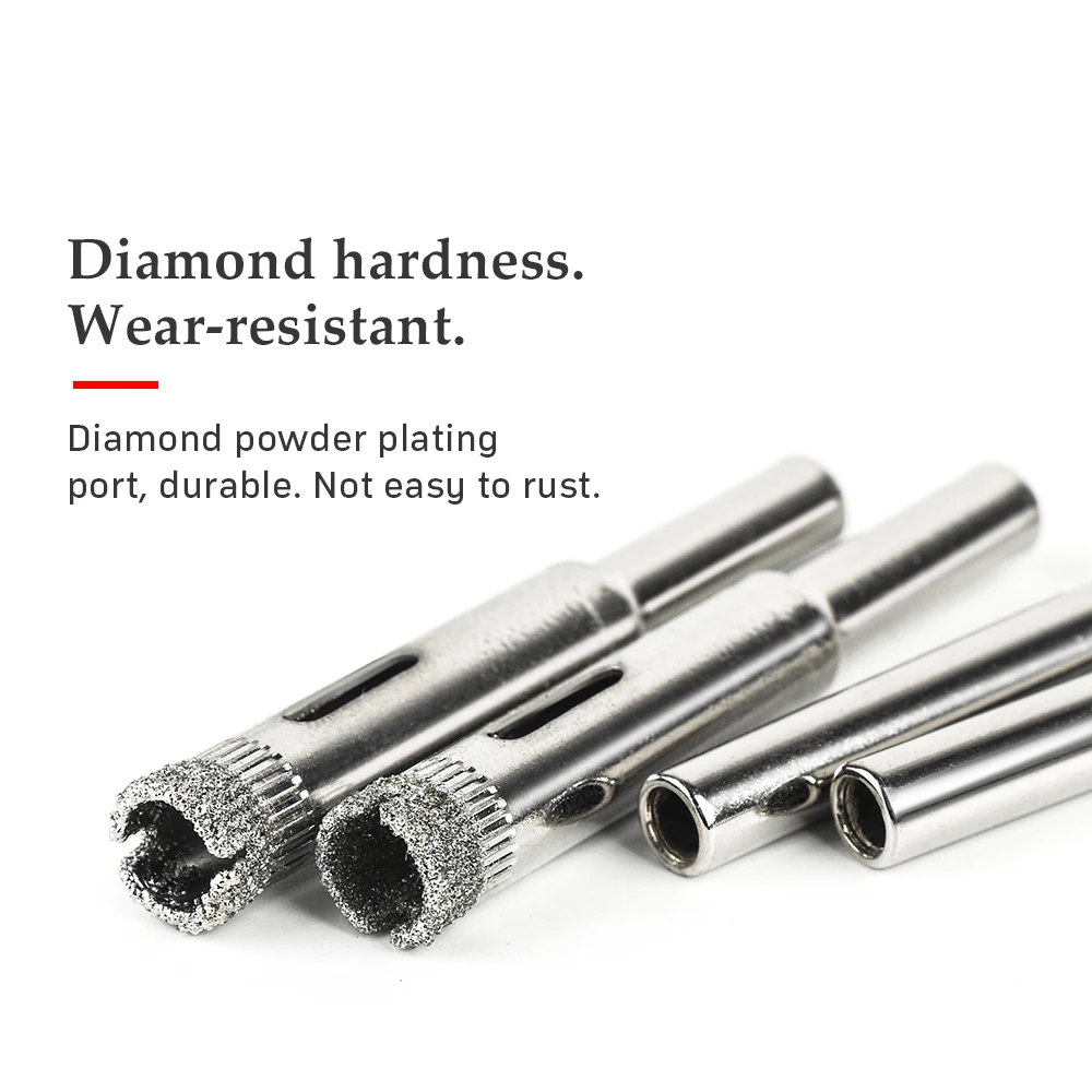 10PCS/lot Diamond Coated Hss Drill Bit Set Diamond Tools Hole Saw For Tile Marble Glass Ceramic Hole Saw Drilling Bits 3-8mm