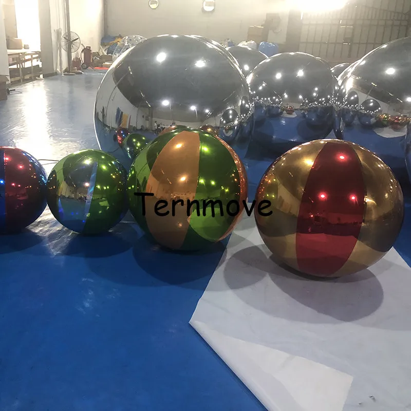 Party wedding Decoration giant Reflective pvc Inflatable Mirror Balls Balloons,advertising inflatable mirror balls free shipping