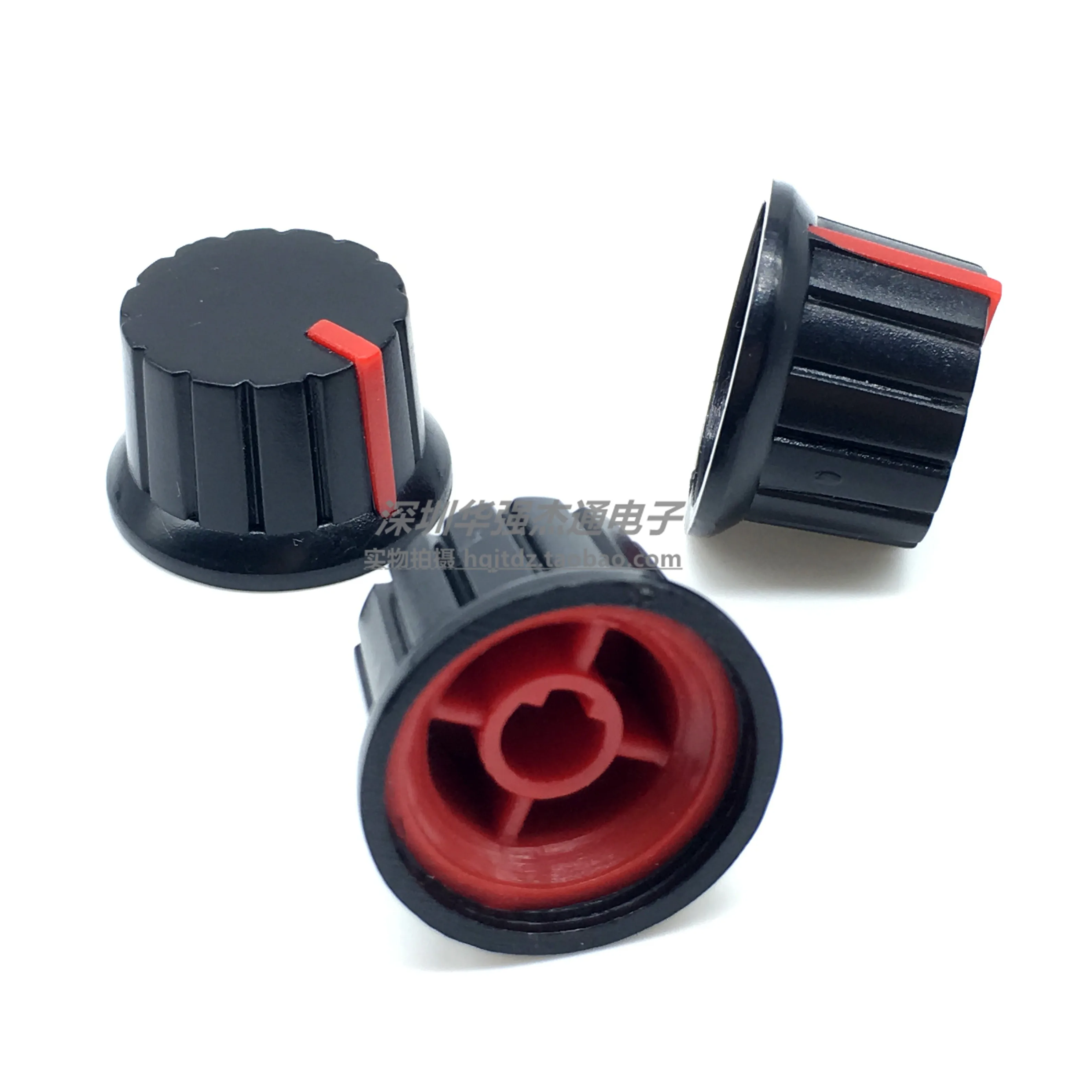 5pcs Black Plastic Switch Caps 24x15mm Potentiometer knobs Encoder Switch Plum Shaft D Axis Shaft