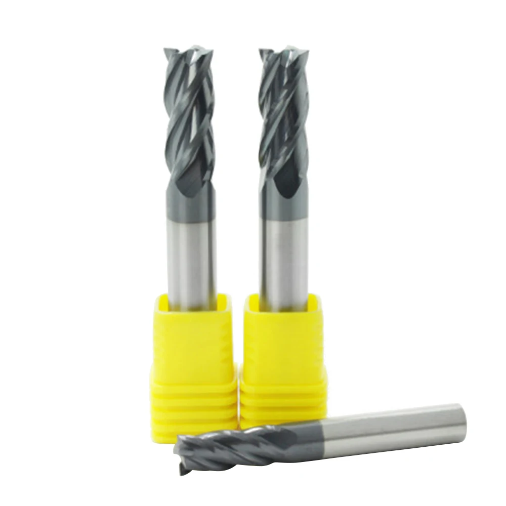 CNC Lathe Milling Cutter router bit 1mm 2mm 3mm 4mm 5mm 6mm Alloy Carbide End Mill 4 Flute Milling tools For Steel Metal Cutt