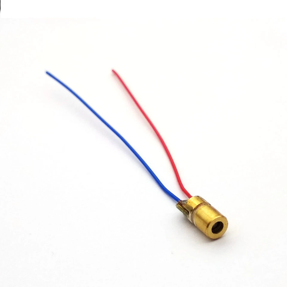 Laser Diode 650nm 6mm 3V 5mW Adjustable Laser Dot Diode Module Red Copper Head 3v