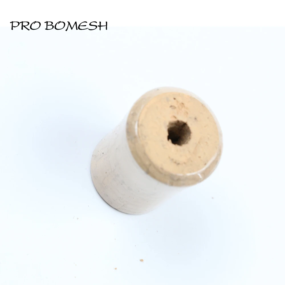 Pro Bomesh 1 Set AA Grade Cork Handle Wood Spinning Cast Reel Seat Set Rubberized Cork Fighting Butt Cap DIY Trout Rod Accessory