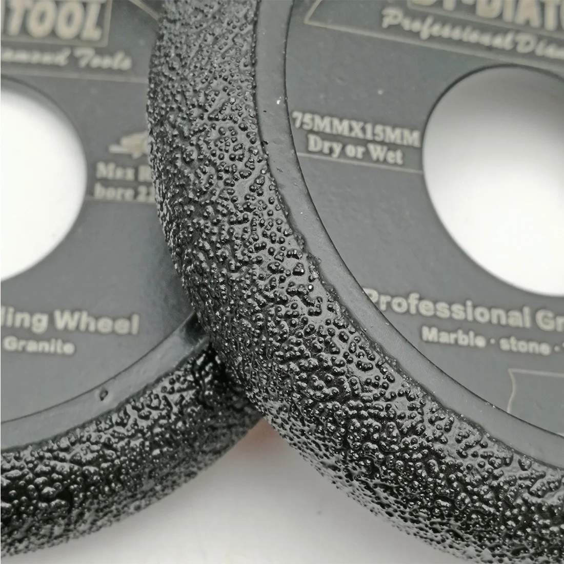 DT-DIATOOL 2 szt. 75mm/3inch lutowana próżniowo diamentowa tarcza szlifierska szlifowanie wypukłe koło o grubości 15mm
