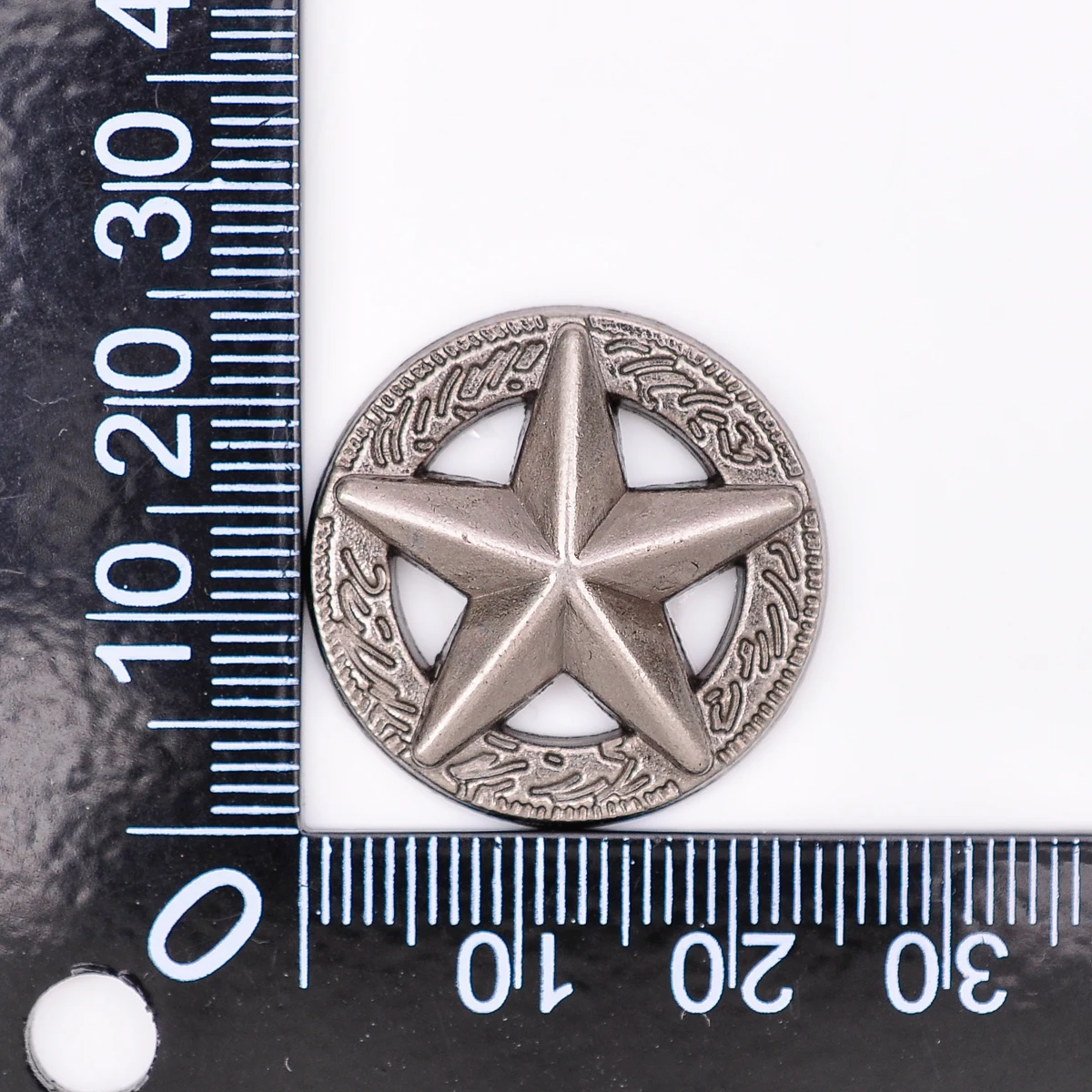 10X 1 Inch Retro Silver Western Cowboy Raise Texas 3D Star Leathercraft Belt Conchos