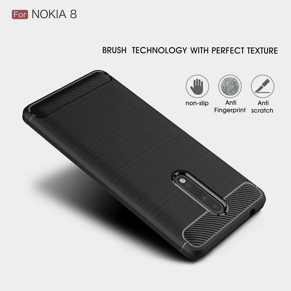 For Nokia 8 TA-1004 Case Carbon Fiber Cover For Nokia 6.1 Case Silicone Soft Capa For Nokia 7 Plus 2.1 3.1 5.1 6 2018 7Plus Case