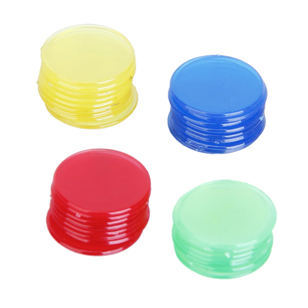 400 Pieces Plastic Non-toxic Casino Poker Chips 19mm Bingo Chips Tokens Casino for Card Games