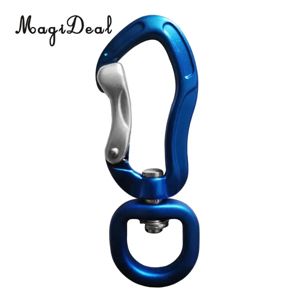 Outdoor 1 Pair Rock Tree Climbing Swivel Carabiner Hanging Connect Hook Camping 71/76mm round eye for Camping Caving Climbing