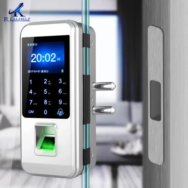 Fingerprint Lock Office Glass Door Single/Double Door Password Lock Card Remote Sensing Remote Control Electronic Access Control