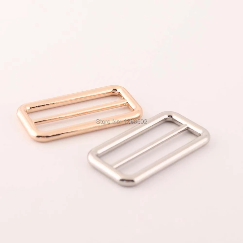 10PCS/lot silver and gold Color 40mm inner Tri-Glide Slider Adjustable Belt Buckle for strap bag accessories