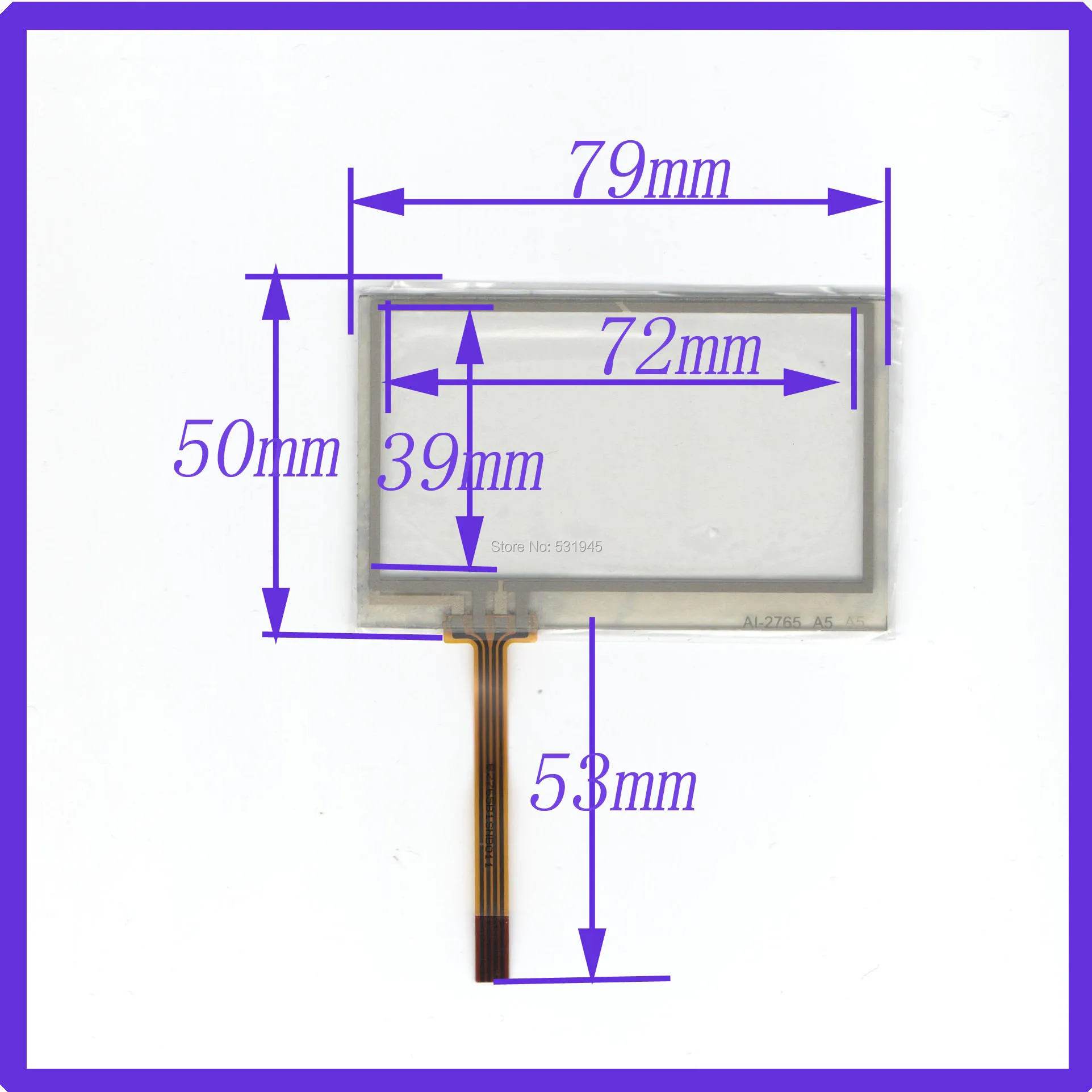 

ZhiYuSun 79*50mm 3.5inch touch screen 79mm*50mm resistance screen Digital general touch screen this is compatible