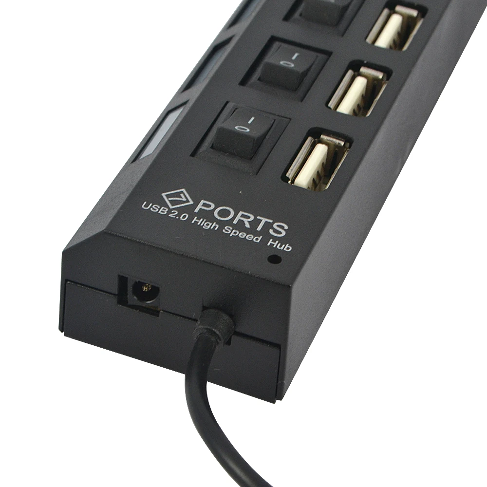 4/7 Port USB HUB Multi USB 2.0 Splitter 480 Mbps High Speed Converter Adapter with on/off Switch For MacBook PC Notebook