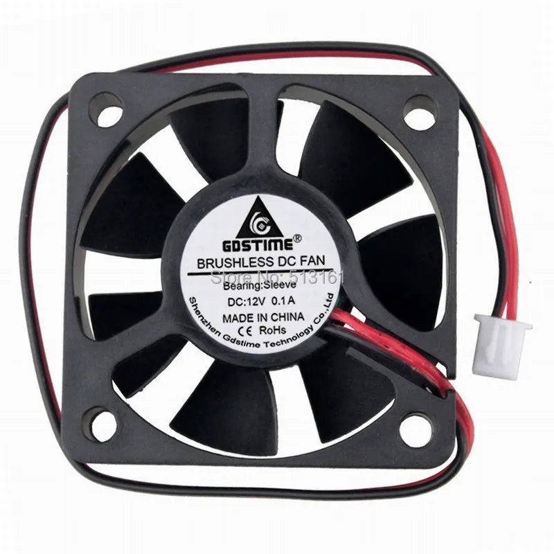 1 Piece Gdstime 12V 50MM 5CM 50MM X 15MM DC Brushless 2pin Connector Cooling Cooler Fan For PC Laptop Computer Case Fan