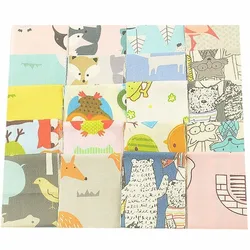 100% Cotton Fabric 5cmx50cm Jelly Rolls Cloth Samples,DIY Patchwork Doll Craft Quilts Tissu Animal Cartoon Series Tecido Telas