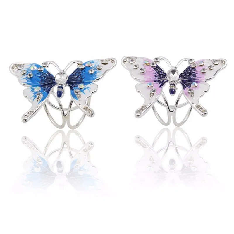 Bohemia Butterfly Brooch Scarf Buckle Bouquet Luxury Colorful Rhinestone Scarf Clip For Women Boho Christmas Xmas Jewelry Brooch