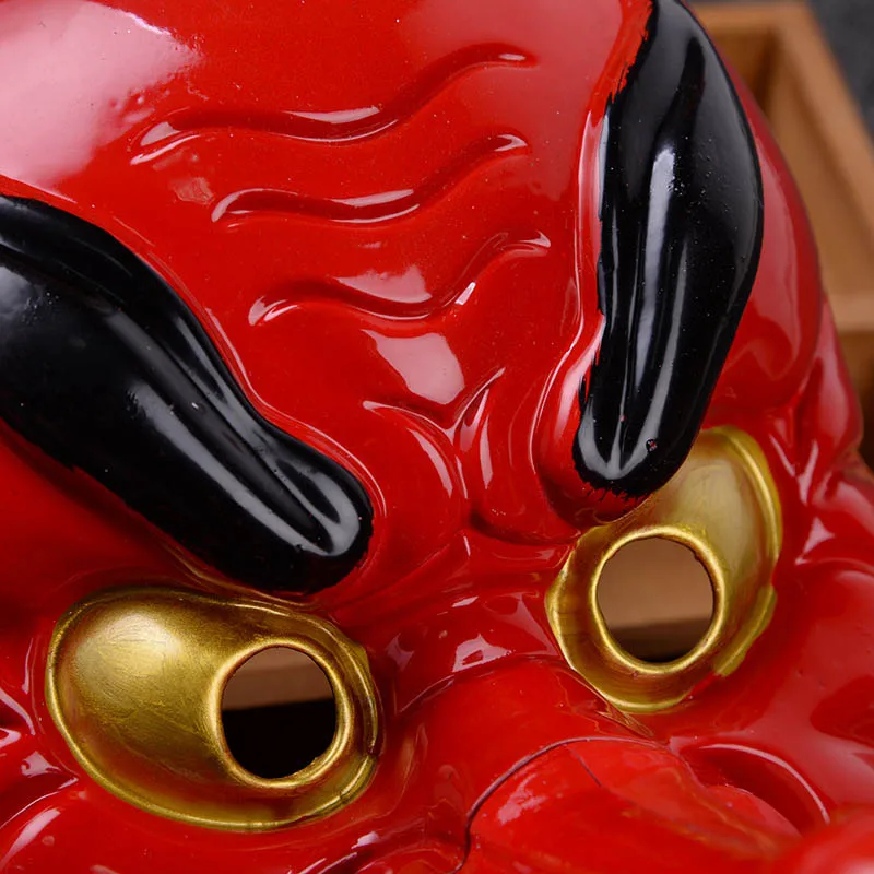 1PC Japanese Tengu Mask Omen Noh Kabuki Samurai Demon Buddhism Hallowmas Cosplay