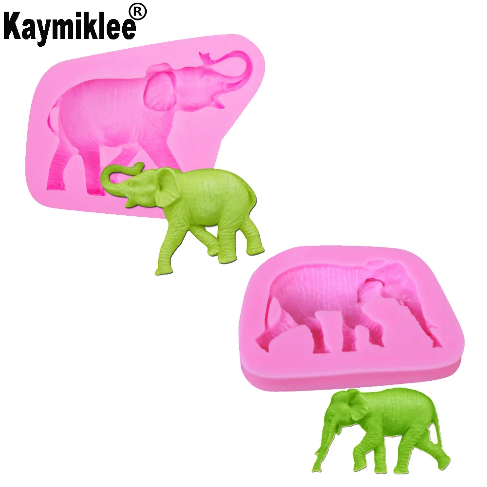 2 Typles Elephant UV Resin Silicone Mold Fondant Chocolate Candy Gumpaste Lollipop Crystal Epoxy Soft Clay Bake Tools C352