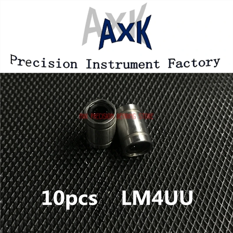 

AXK Linear Rail Cnc Router Parts 10pcs/lot Lm4uu 4mm* 8mm*12mm 4mm Linear Ball Bearing Bush Bushing For Round Shaft Cnc Parts