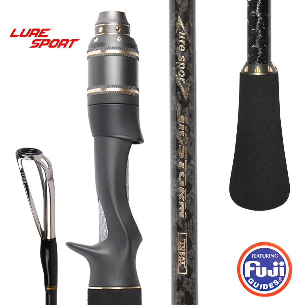 LURESPORT 1.9M Slow jigging rod X Cross carbon  FUJI Guides FUJI Reel Seat SpinningCasting 60-260G PE2-4 1.5 section boat rod