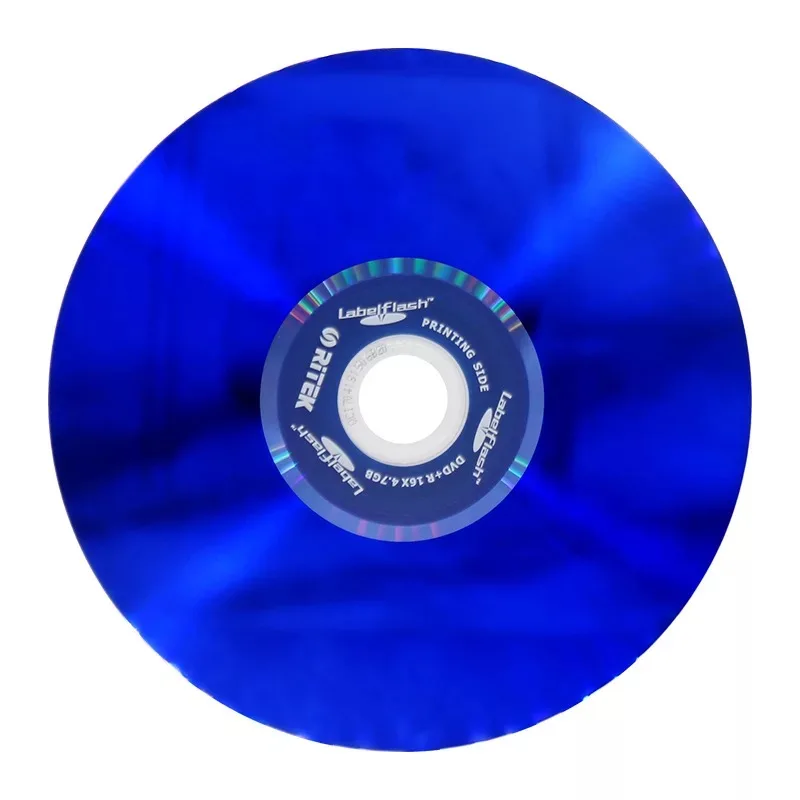 Wholesale 10 discs Less than 0.3% Defect Rate Labelflash 4.7 GB Blank Blue DVD+R Disc