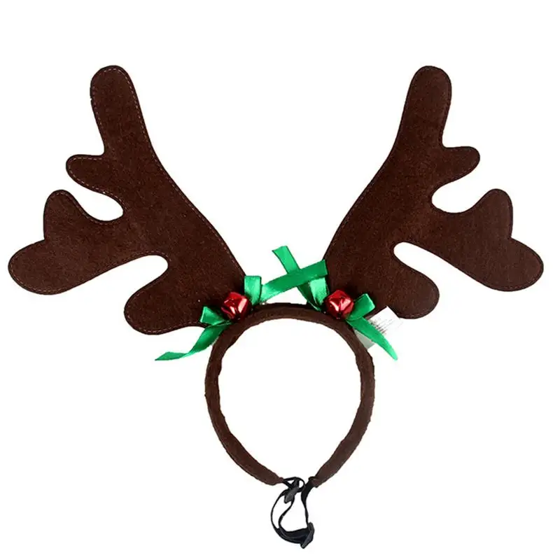 Christmas Pet Headband Deer Horn Hair Hoop Hat Costume Dog Puppy Cat Cosplay Party Product Puppy Festival Accessories