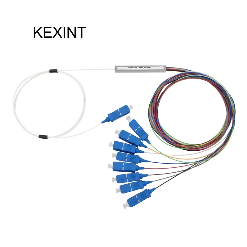 KEXINT Wholesale PLC Splitter 1X8 mini module   0.9 1m  bare modular type splitter  with connector sc/upc / 10Pieces