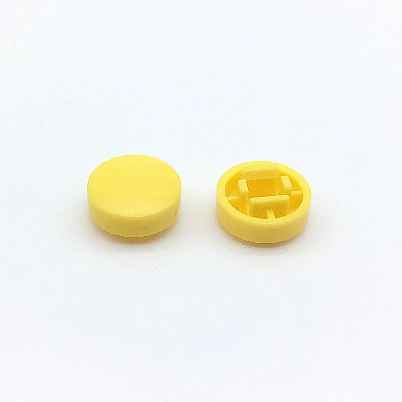 20pcs 12*12*7.3mm 4pin Tactile Tact Push Button Switch 12x12x7.3mm B3F-4055 Momentary Micro Switch Yellow button With Knob