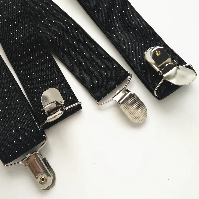 Navy Dot Jacquard Strumpf Männer Frauen Erwachsene Suspensorio Einstellbare Elastische Großen Größe X Zurück Clips auf Druck Klammer BD059