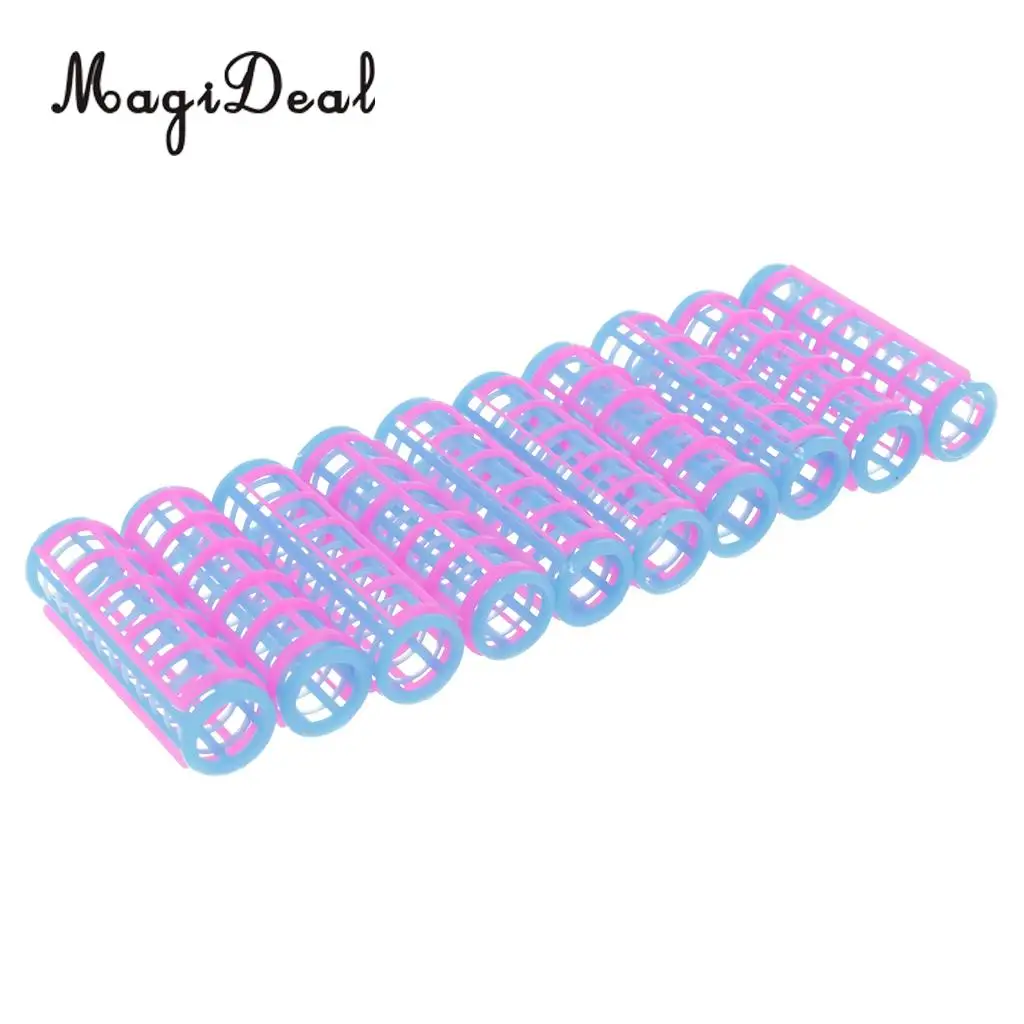 MagiDeal Plastic Hair Roller Curler para Bonecas, Make Up Acessórios, Decoração Dollhouse, Girl Gift, 2 cores, 10pcs por pacote