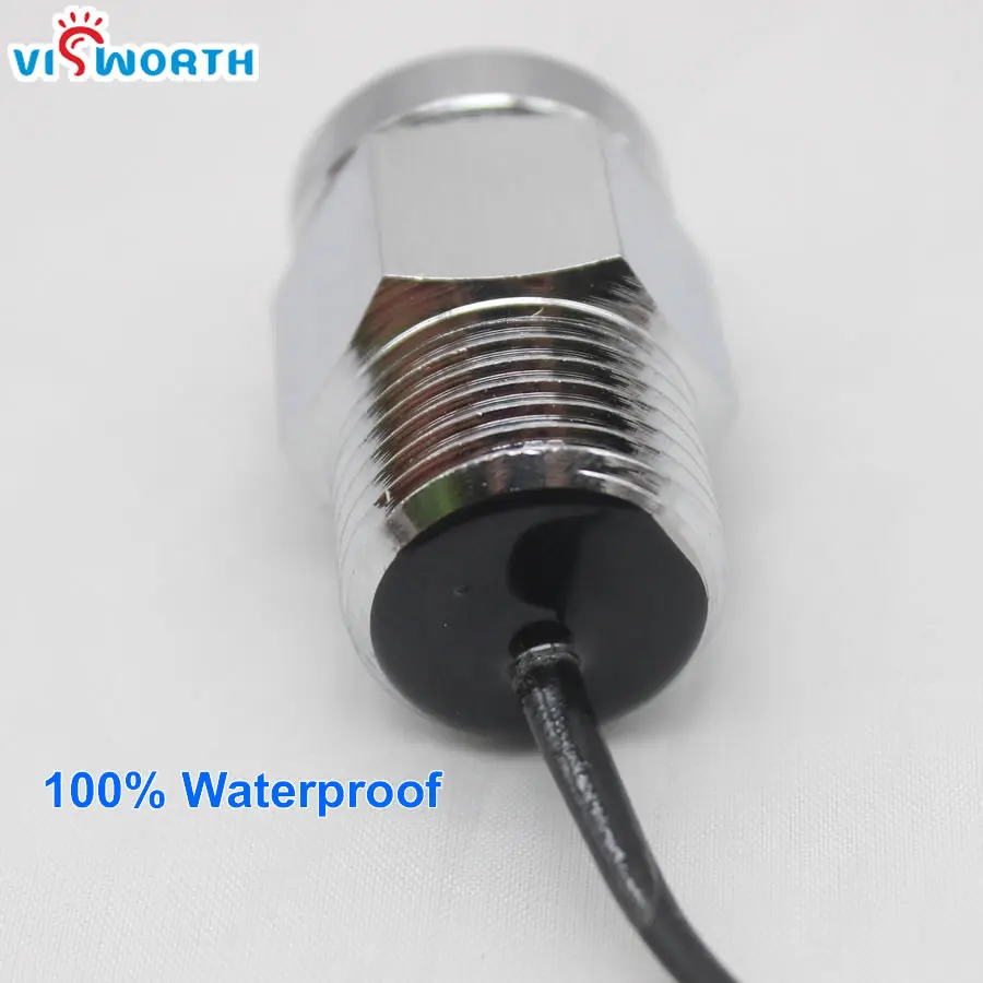 VisWorth 12W COB Yacht Light Ip68 100% Waterproof 1/2 NPT AC/DC 12V Outdoor SpotLighting 0.9 Meters Cable Led UnderWater Light