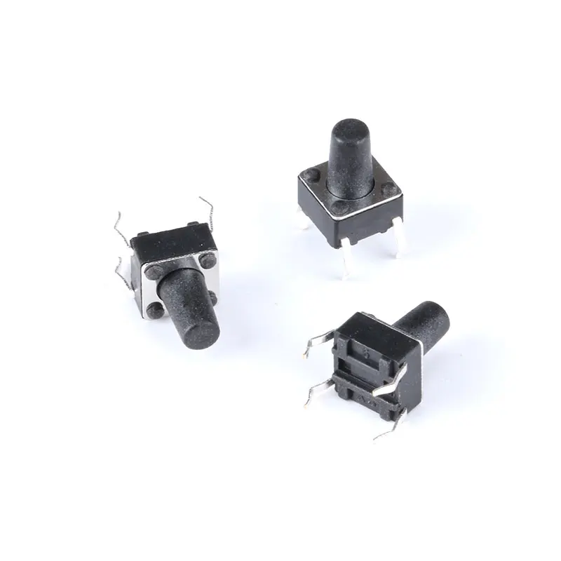 50pcs/lot Touch Key Micro Switch 6x 6x 4.3/5/6/7/8/9/10/11/12/13MM Push Button Tact Switch 4pins vertical DIP sets