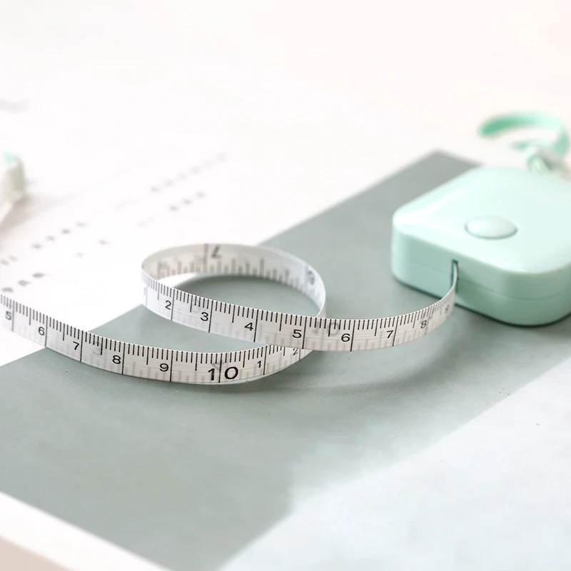 SIXONE 1.5 M * 7mm Tape Measure Macaron Candy Color Leather Ruler Box Portable Fashion Design School Supplies