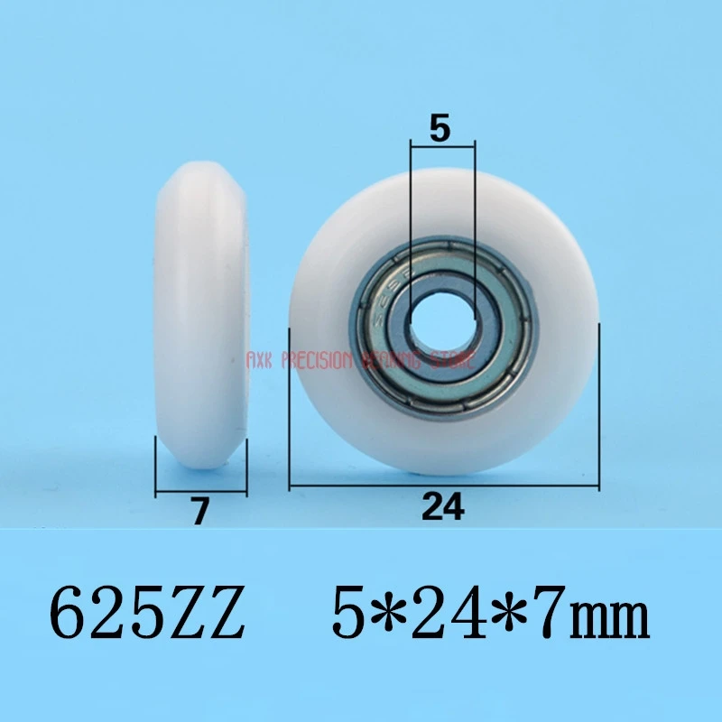 2023 Sale Real 5*24*7mm 3d Printer Circular Spherical Surface European Standard 2020 Aluminum Track Plastic Bag Bearing Pulley