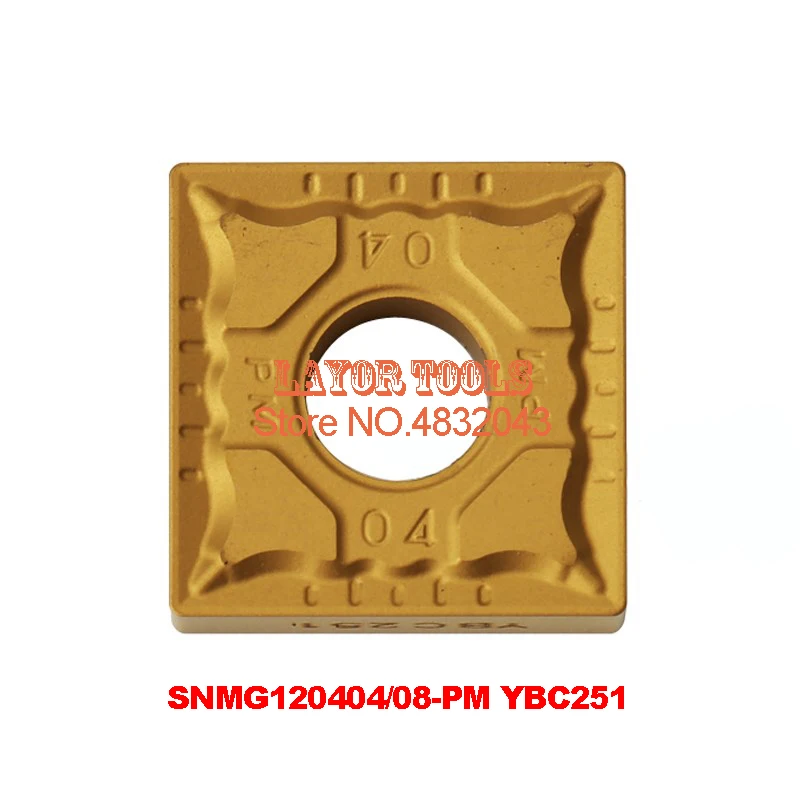 

SNMG120404-PM YBC251/SNMG120408-PM YBC251 (10pcs/lot) Cemented Carbide Cutting tools turning insert