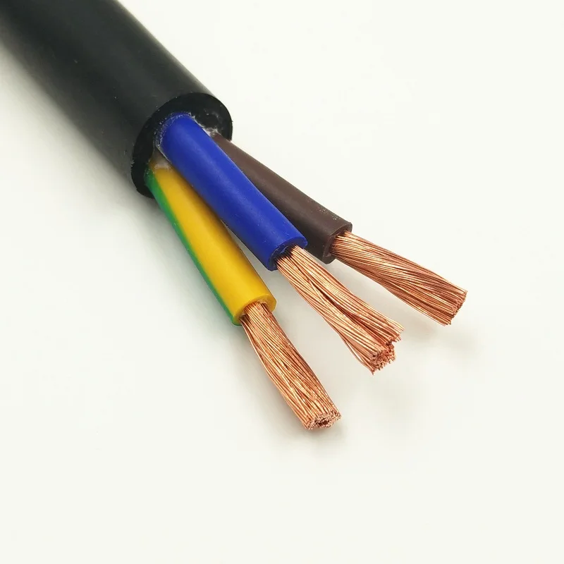 5meter 3 Cores 18AWG 17AWG 15AWG 13AWG 11AWG 9AWG Copper cable Wire Conductor Electric PVC Cable Soft Sheathed Wire power wire