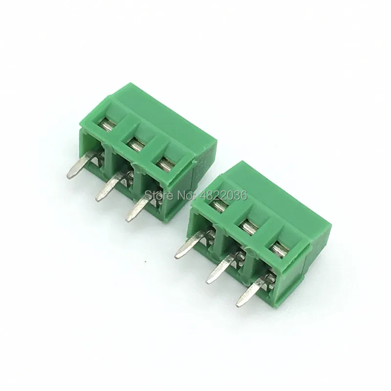 

100pcs PCB Screw Terminal Block Connector KF128-3P 3Pin Green KF128-3.5/3.81mm