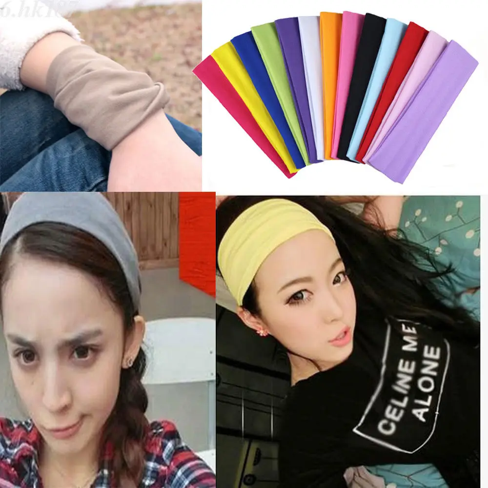 Hair Accessories Women Headband 2019 New Hair Bands Scrunchie Fashion Women Hair Clips 14 Color A Bandage For The Head Steetwear