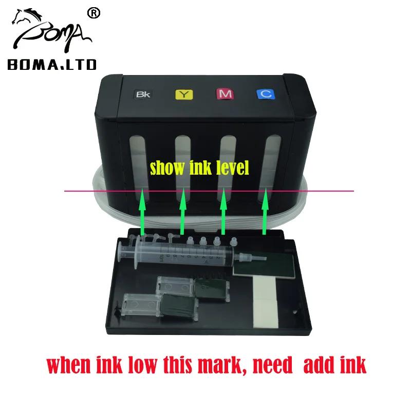 BOMA.LTD Continuous Ink Ciss System For HP10 82 For HP 500 800 815 Printer For HP 10 82 CISS With Cartridge Auto Reset ARC Chip